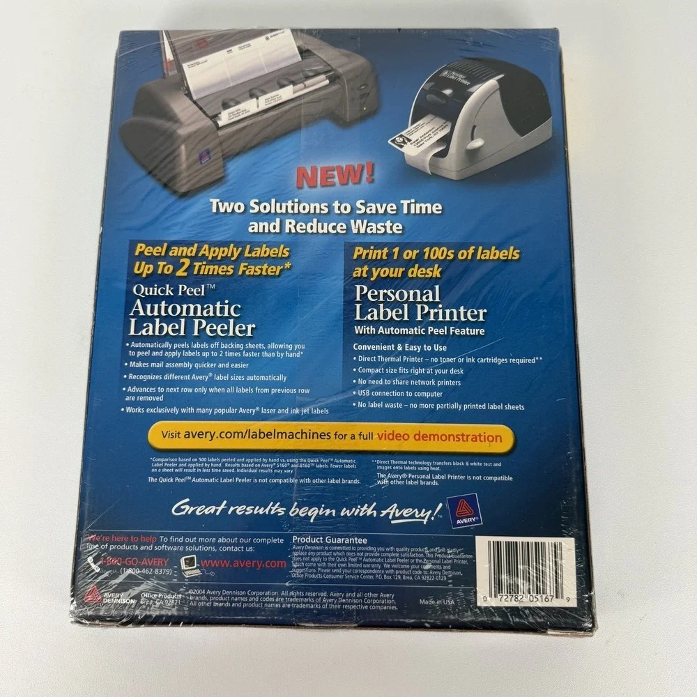 Avery QUICK Peel White Address Labels Laser Printers 5167 8000 1/2